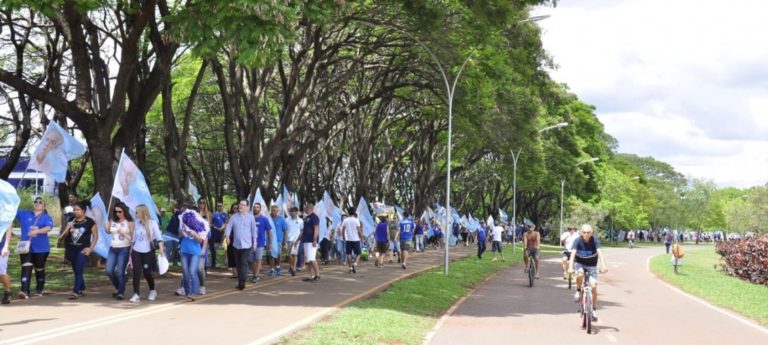 Caminhada pró Ibaneis no Parque da Cidade