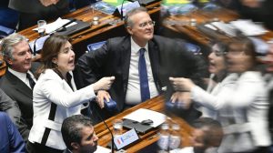 Simone Tebet e o senador Renan Calheiros