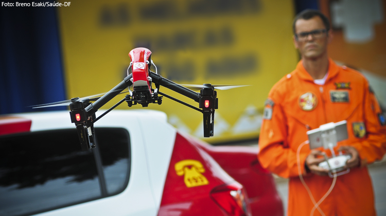 Vigilância Ambiental e Corpo de Bombeiros usam drones para vistoriar imóveis fechados no SAI