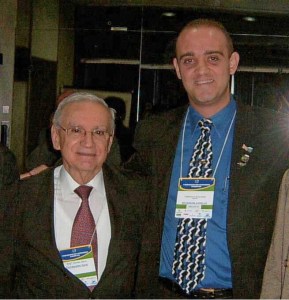 Luiz Fernando Rocha Monteiro e seu amigo Ozires Silva (Foi Ministro da Infraestrutura, Ministro das Comunicações do Brasil e Presidente cofundador da Embraer)