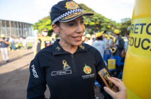 A comandante-geral da PMDF, coronel Ana Paula Habka, reforçou a importância de aproximar as forças de segurança da população e acrescentou que a conscientização de cada um para entender e respeitar as leis evita muitas mortes causadas no trânsito.