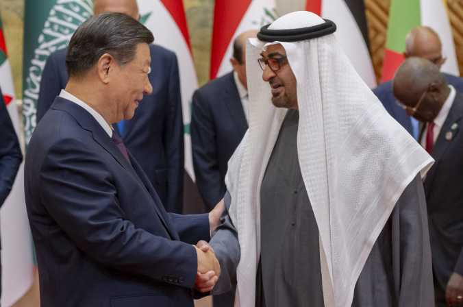xeique Mohamed bin Zayed e Xi Jinping