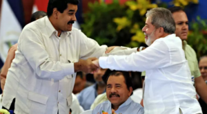 O ditador da Venezuela, Nicolás Maduro e o presidente Lula.