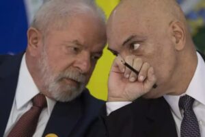Lula e o ministro Alexandre Moraes (STF), seu amigo.
