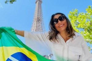 Primeira-dama Janja (Rosângela) Lula da Silva, em visita a Paris já no governo.
