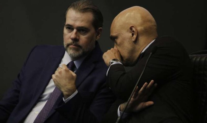 Ministros do STF, Alexandre de Moraes e Dias Toffoli.