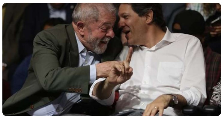 Ministro Fernando Haddad (Fazenda) e Lula (PT) o “Joe Biden Brasileiro”, a dupla que comanda o  fracasso na economia.